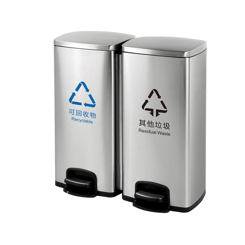 脚踏带盖方型脚踏不锈钢带盖