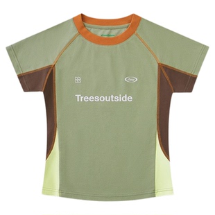 TreesOutside for girl 索罗纳抗菌凉感排汗骑行运动修身圆领短袖