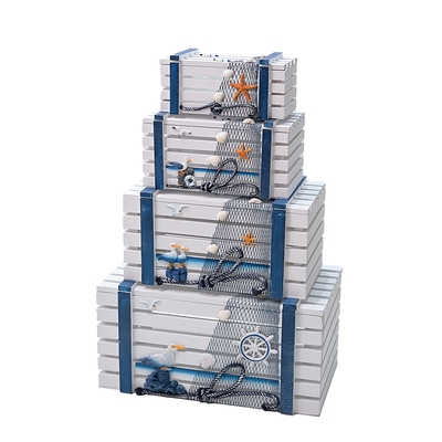 地中海风收纳箱木盒子酒吧道具