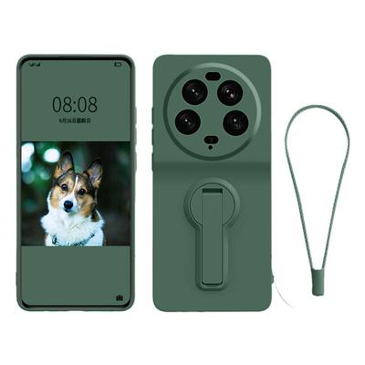 适用自带支架隐形液态硅胶手机壳