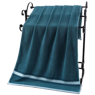 家用纯棉大浴巾柔软吸水不掉毛简约素色可绣字印logo工厂直销包邮