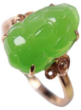 原创设计翡翠金镶玉送妈妈礼物