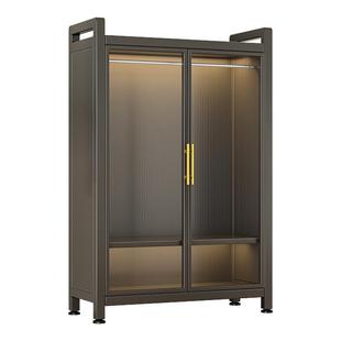 简易衣柜家用卧室出租房用金属衣橱儿童衣架子防尘储物柜收纳柜子