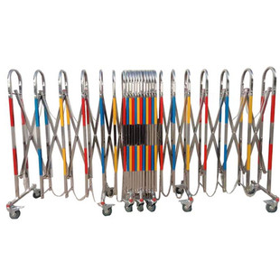 不锈钢伸缩围栏门移动户外栅栏幼儿园围挡道路施工折叠隔离防护栏