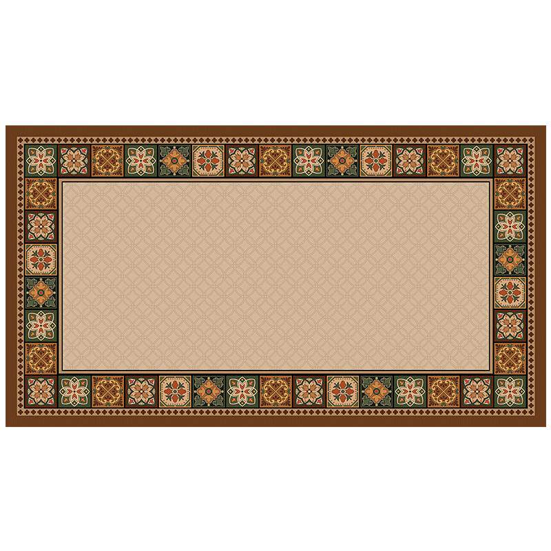 范居态度美拉德皮革餐桌垫美式复古轻奢防油免洗高级感长方形桌布