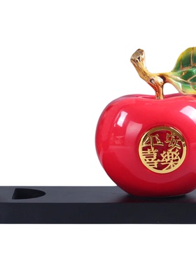 创意苹果造型陶瓷红酒架摆件