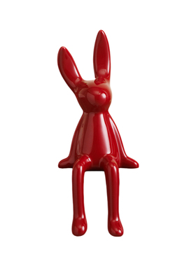 坐姿吊脚兔长耳兔小兔子摆件客厅酒柜装饰品轻奢软装电视柜高级感