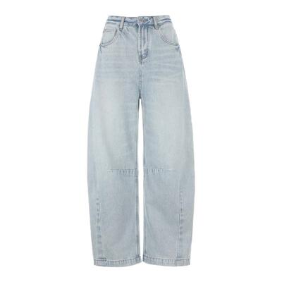 wanatry松弛廓形百搭牛仔裤女