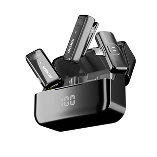 施索领夹式麦克风手机直播拍视频无线降噪收音麦主播专用录音设备