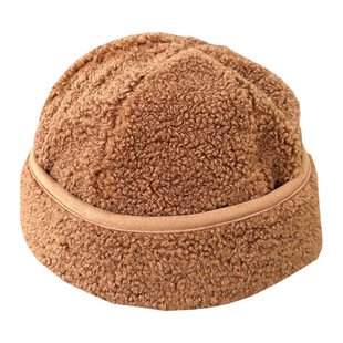 地主帽轻便冬季羊糕绒帽子女瓜皮帽东北雅痞防寒包头帽休闲潮流男