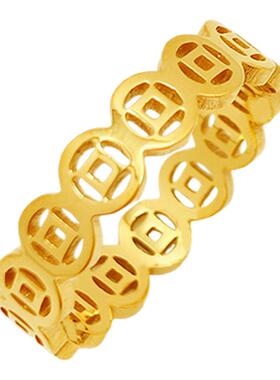 铜钱戒指女士轻奢高级感小众设计