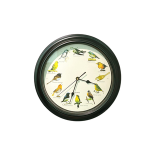 美式复古小鸟图案挂钟 静音整点报时挂钟