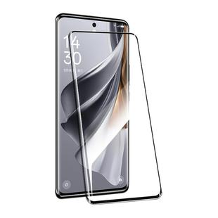 适用OPPOreno10钢化膜全屏覆盖无白边reno10pro曲面玻璃保护膜高清抗蓝光防爆reno10pro+防指纹曲屏手机贴膜