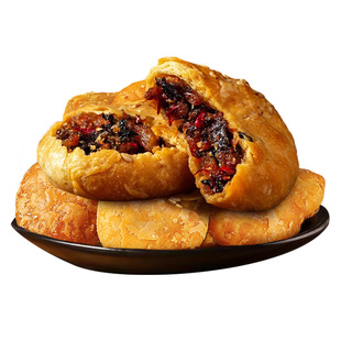 黄山烧饼安徽特产梅干菜扣肉酥饼零食小吃休闲饼干早餐面包糕点心