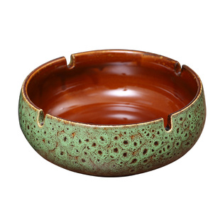 复古陶瓷烟灰缸家用客厅创意个性潮流大号办公室新中式烟缸防飞灰