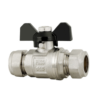 全铜卡套球阀Φ15/16mm铜管大流量阀门开关壁挂炉采暖炉阀门配件