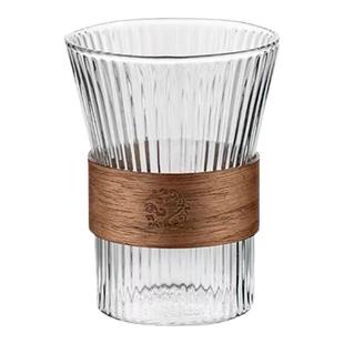 新中式家用客厅待客茶杯防烫套装束腰杯果汁杯咖啡杯耐高温玻璃杯