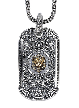 狮子王唐草纹潮牌嘻哈中国风吊坠