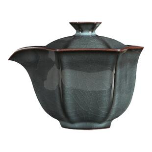 青瓷手工茶壶泡茶家用单壶手抓壶大容量陶瓷功夫茶具盖碗式闷茶壶