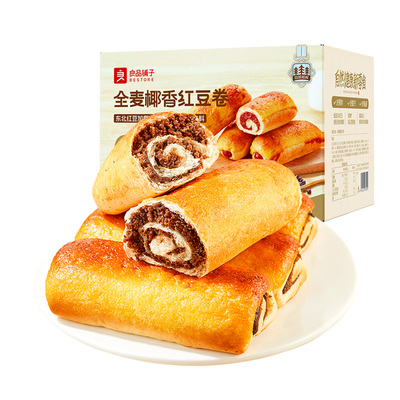 良品铺子香葱肉松卷手撕面包零食