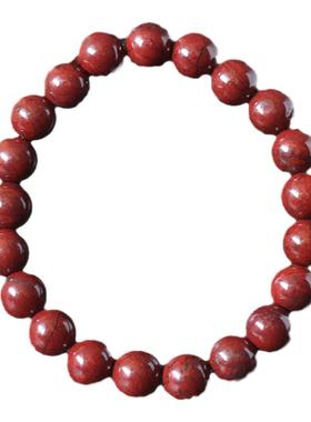 天然桂林鸡血玉手链8mm女款玉石