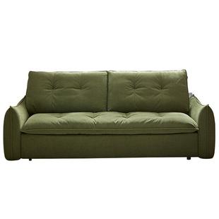 全友家居复古风布艺沙发床一体两用客厅家具2025新款直排双人沙发