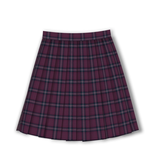 一封信【凤鸣山】原创红色jk格裙秋冬校供感日系百褶裙学院风短裙