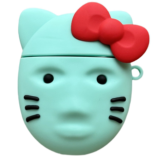@BOBBY PLANET原创趣味搞怪人脸kitty猫小众创意适用AirPods4321代无线耳机保护套AirPodspro2卡通防摔少女心