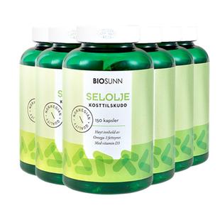 【囤货6瓶装】BIOSUNN挪威海豹油软胶囊保健品心血管150粒家庭装