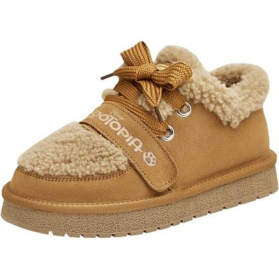 天美意疯狂动物城联名布朗尼加绒雪地靴毛毛棉鞋女鞋子短靴冬新款