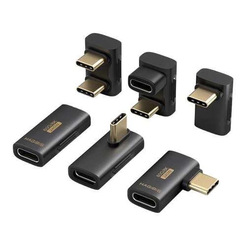 海备思typec转接头90度弯头直角L型U型转角插usb4.0数据线公对母延长适用iPhone16/17转接口40G雷电3/4全功能