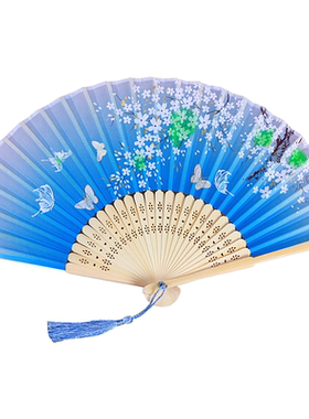 中国风古代汉服旗袍舞蹈折扇随身