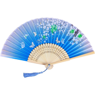 中国风古代汉服旗袍舞蹈折扇随身