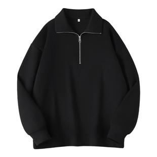 KWV真维斯纯色简约翻领卫衣女2026新款Polo领美版早春长袖外套