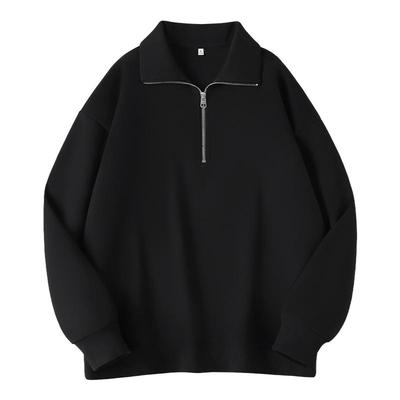 真维斯纯色简约翻领卫衣2024新款