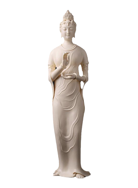 戴玉堂林建平陶瓷摆件《清韵观音》佛像家用观世音菩萨家居饰品