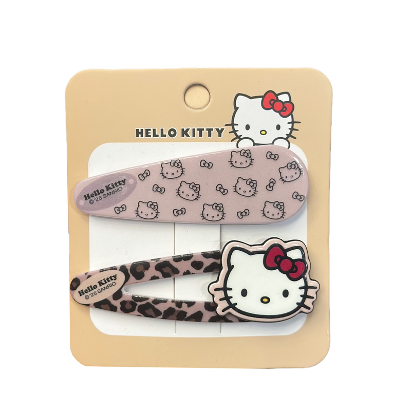 正版Hello Kitty头饰豹纹BB夹少女水滴碎发夹凯蒂猫甜美刘海边夹