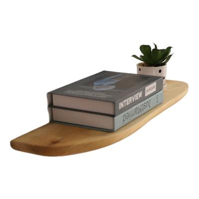 原木置物架实木一字板墙上装饰架壁挂隔板陈列书架客厅墙上展示架