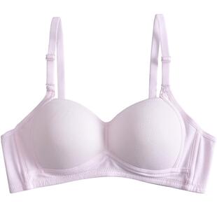 安菲雅高中生内衣纯棉薄款大学生小胸聚拢胸罩无痕少女调整型文胸
