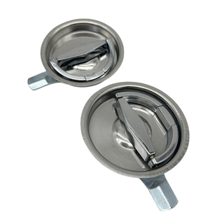 消防箱锁不锈钢隐形门锁手环双面拉环锁通道暗门锁背景墙门内嵌锁