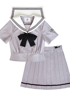 阿车家大码JK水手服百褶裙套装