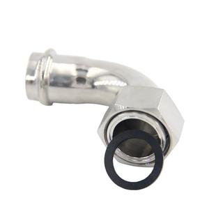 304不锈钢卡压内丝活接弯头薄壁双卡压式内牙移动螺母转换弯头4分