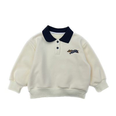 中小童秋冬韩版翻领加绒POLO衫