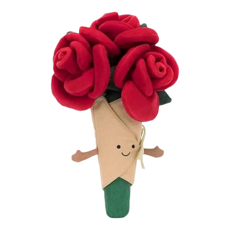 英国正品Jellycat玫瑰手捧花戒指