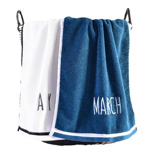 洗脸擦汗运动大毛巾纯棉挂式擦手巾吸水不掉毛健身房定制logo绣字