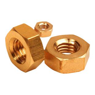 黄铜六角螺母铜螺丝帽M3M4M5M6M8M10M12M14M16M18M20M24