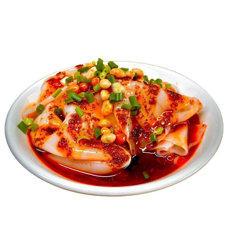 7袋红油鲜凉皮麻酱味开袋即食方便凉拌速食免蒸煮米皮懒人宵夜280