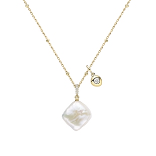 HEFANG何方棉花糖珍珠项链轻奢高级感优雅高级气质生日礼物