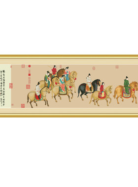 虢国夫人十字绣十大传世名画唐代
