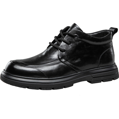 康奈男鞋冬季商务休闲皮鞋加绒